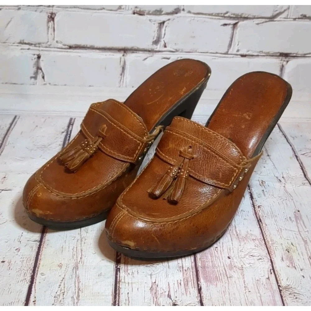 Michael Kors‎ San Antonio Loafer Style High Heel Mules Size 9M